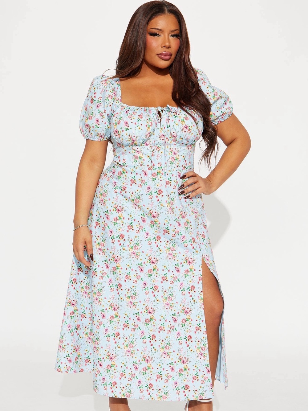 Fashion Nova Country Side MIDI Dress🌷💐🌸🌷🌸💐💐🌸🌷🌸🦋🦋🌼🦋🌼